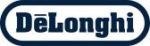 DeLonghi logo featuring the brand name in bold, dark blue letters with a stylized macron over the e, enclosed in an oval-shaped border—perfect for fans of easy coffee recipes.